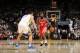 OAKLAND, CA - OCTOBER 17: James Harden #13 of the Houston Rockets handles the ball against the Golden State Warriors on October 17, 2017 at ORACLE Arena in Oakland, California. NOTE TO USER: User expressly acknowledges and agrees that, by downloading and or using this photograph, user is consenting to the terms and conditions of Getty Images License Agreement. Mandatory Copyright Notice: Copyright 2017 NBAE (Photo by Noah Graham/NBAE via Getty Images)
