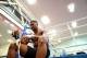 SHEFFIELD, ENGLAND - OCTOBER 17: Anthony Joshua during a media workout at the English Institute of Sport on October 17, 2017 in Sheffield, England. (Photo by Richard Heathcote/Getty Images)