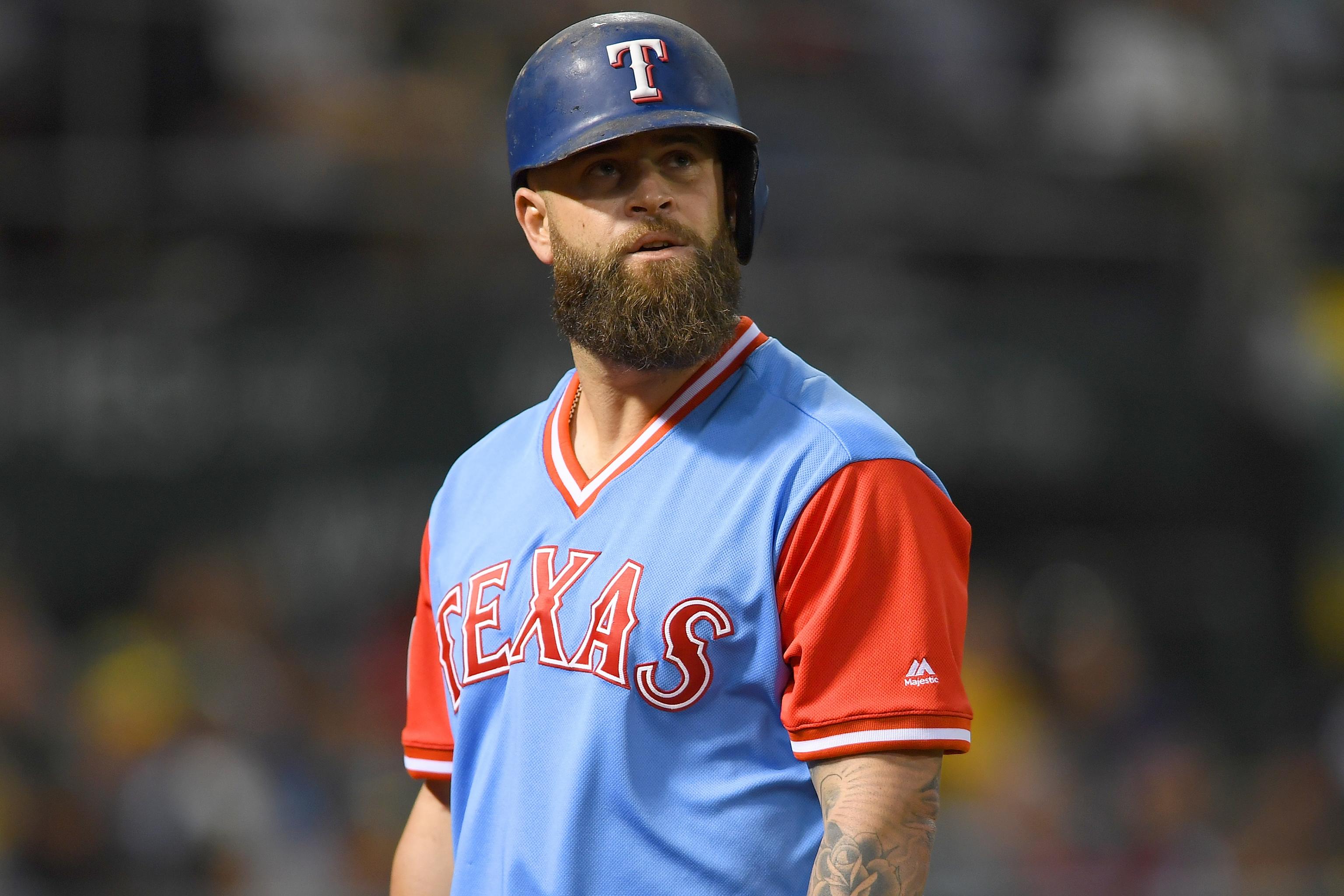 Texas rangers catcher mike napoli hi-res stock photography and