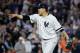 NEW YORK, NY - OCTOBER 18: Masahiro Tanaka #19 of the New York Yankees reacts after the end of the top of the seventh inning against the Houston Astros in Game Five of the American League Championship Series at Yankee Stadium on October 18, 2017 in the Bronx borough of New York City. (Photo by Elsa/Getty Images)