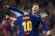 BARCELONA, SPAIN - OCTOBER 21: Gerard Deulofeu (R) of Barcelona celebrates with Lionel Messi of Barcelona after scoring the first goal during the La Liga match between Barcelona and Malaga at Camp Nou on October 21, 2017 in Barcelona, Spain. (Photo by fotopress/Getty Images)
