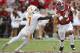 Alabama quarterback Jalen Hurts runs the ball against Tennessee defensive back Rashaan Gaulden during the first half an NCAA college football game, Saturday, Oct. 21, 2017, in Tuscaloosa, Ala. (AP Photo/Brynn Anderson)