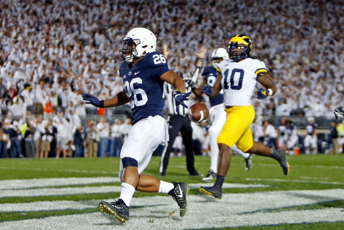 Saquon Barkley Goes for 161 Total Yards, 3 TDs as Penn State Rolls