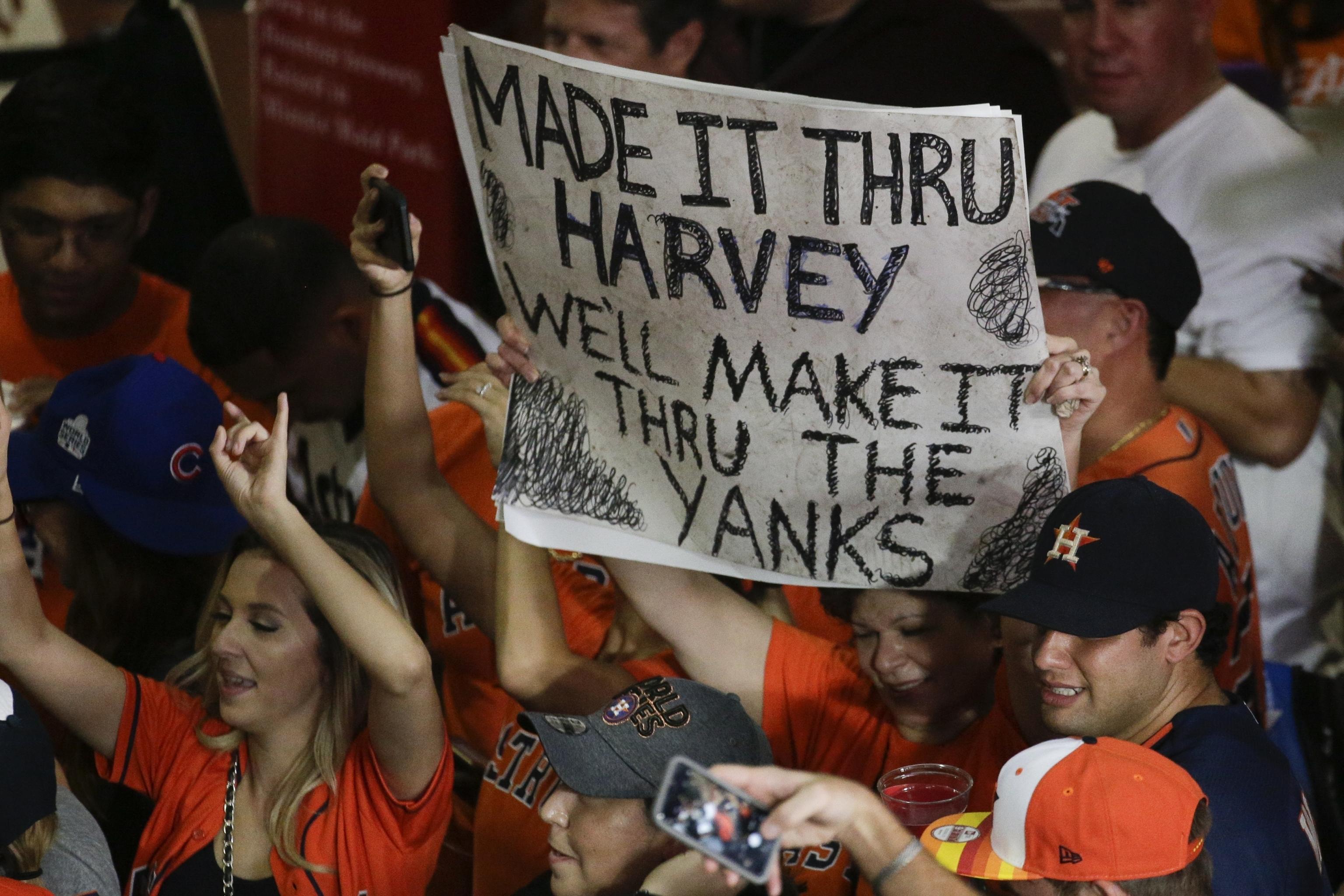 Astros' World Series run lifts Houston amid Harvey recovery