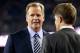 FOXBORO, MA - SEPTEMBER 07: NFL Commissioner Roger Goodell looks on before the game between the Kansas City Chiefs and the New England Patriots at Gillette Stadium on September 7, 2017 in Foxboro, Massachusetts. (Photo by Maddie Meyer/Getty Images)