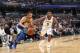 MEMPHIS, TN - OCTOBER 21: Stephen Curry #30 of the Golden State Warriors handles the ball against the Memphis Grizzlies on October 21, 2017 at FedExForum in Memphis, Tennessee. NOTE TO USER: User expressly acknowledges and agrees that, by downloading and or using this photograph, User is consenting to the terms and conditions of the Getty Images License Agreement. Mandatory Copyright Notice: Copyright 2017 NBAE (Photo by Joe Murphy/NBAE via Getty Images)