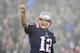 FOXBORO, MA - OCTOBER 22: Tom Brady #12 of the New England Patriots reacts during the third quarter of a game against the Atlanta Falcons at Gillette Stadium on October 22, 2017 in Foxboro, Massachusetts. (Photo by Billie Weiss/Getty Images)