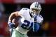 SANTA CLARA, CA - OCTOBER 22: Ezekiel Elliott #21 of the Dallas Cowboys rushes with the ball against the San Francisco 49ers during their NFL game at Levi's Stadium on October 22, 2017 in Santa Clara, California. (Photo by Ezra Shaw/Getty Images)