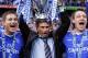 LONDON, UNITED KINGDOM: Chelsea's Manager Jose Mourinho (C) holds aloft the Barclays Premiership trophy beside Frank Lampard (L) and John Terry (R) during the celebrations after the game against Charlton at Stamford Bridge in London 07 May 2005. AFP PHOTO Adrian DENNIS No telcos, website uses subject to subscription of a license with FAPL on www.faplweb.com <http://www.faplweb.com> (Photo credit should read ADRIAN DENNIS/AFP/Getty Images)