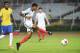 Rhian Brewster of England scores a goal against Brazil during the semifinal football match in the FIFA U-17 World Cup at the Vivekananda Yuba Bharati Krirangan stadium in Kolkata on October 25, 2017. / AFP PHOTO / Dibyangshu SARKAR (Photo credit should read DIBYANGSHU SARKAR/AFP/Getty Images)