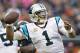CHICAGO, IL - OCTOBER 22: Cam Newton #1 of the Carolina Panthers throws a pass during a game against the Chicago Bears at Soldier Field on October 22, 2017 in Chicago, Illinois. The Bears defeated the Panthers 17-3. (Photo by Wesley Hitt/Getty Images)