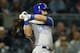PITTSBURGH, PA - SEPTEMBER 06: Alex Avila #13 of the Chicago Cubs hits a RBI triple in the ninth inning against the Pittsburgh Pirates at PNC Park on September 6, 2017 in Pittsburgh, Pennsylvania. (Photo by Justin K. Aller/Getty Images)