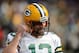 MINNEAPOLIS, MN - OCTOBER 15: Aaron Rodgers #12 of the Green Bay Packers looks on before the game against the Minnesota Vikings on October 15, 2017 at US Bank Stadium in Minneapolis, Minnesota. (Photo by Hannah Foslien/Getty Images)