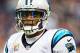 CHICAGO, IL - OCTOBER 22: Cam Newton #1 of the Carolina Panthers on the sidelines during a game against the Chicago Bears at Soldier Field on October 22, 2017 in Chicago, Illinois. The Bears defeated the Panthers 17-3. (Photo by Wesley Hitt/Getty Images)