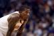 Phoenix Suns guard Eric Bledsoe watches a free throw against the Portland Trail Blazers during the second half of an NBA basketball game, Wednesday, Oct. 18, 2017, in Phoenix. (AP Photo/Matt York)