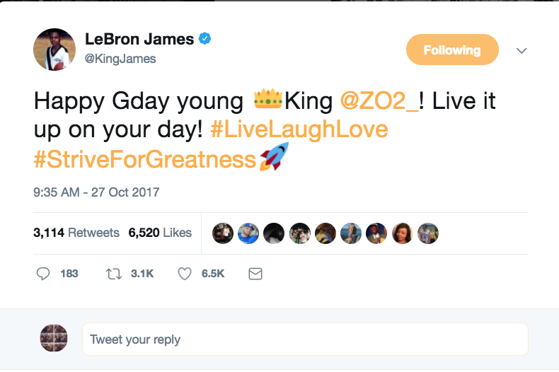 lebron james birthday greeting