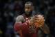 NEW ORLEANS, LA - OCTOBER 28: LeBron James #23 of the Cleveland Cavaliers prepares to play the New Orleans Pelicans at the Smoothie King Center on October 28, 2017 in New Orleans, Louisiana. NOTE TO USER: User expressly acknowledges and agrees that, by downloading and or using this photograph, User is consenting to the terms and conditions of the Getty Images License Agreement. (Photo by Chris Graythen/Getty Images)