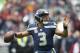 SEATTLE, WA - OCTOBER 29: Quarterback Russell Wilson #3 of the Seattle Seahawks pbades against the Houston Texans at CenturyLink Field on October 29, 2017 in Seattle, Washington. (Photo by Otto Greule Jr/Getty Images)