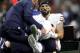 NEW ORLEANS, LA - OCTOBER 29: Zach Miller #86 of the Chicago Bears is carted off the field after sustaining an injury during the third quarter against the New Orleans Saints at the Mercedes-Benz Superdome on October 29, 2017 in New Orleans, Louisiana. (Photo by Chris Graythen/Getty Images)