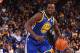 OAKLAND, CA - OCTOBER 29: Draymond Green #23 of the Golden State Warriors handles the ball against the Detroit Pistons on October 29, 2017 at ORACLE Arena in Oakland, California. NOTE TO USER: User expressly acknowledges and agrees that, by downloading and or using this photograph, user is consenting to the terms and conditions of Getty Images License Agreement. Mandatory Copyright Notice: Copyright 2017 NBAE (Photo by Noah Graham/NBAE via Getty Images)