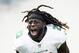 MIAMI GARDENS, FL - OCTOBER 22: Running back Jay Ajayi #23 of the Miami Dolphins enters the field before a NFL game against the New York Jets at Hard Rock Stadium on October 22, 2017 in Miami Gardens, Florida. (Photo by Ronald C. Modra/Sports Imagery/Getty Images)