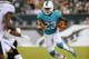 Miami Dolphins running back Jay Ajayi runs against the Philadelphia Eagles during an NFL preseason football game at Lincoln Financial Field in Philadelphia, Thursday, Aug. 24, 2017. (Winslow Townson/AP Images for Panini)