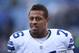ORCHARD PARK, NY - DECEMBER 27: Greg Hardy #76 of the Dallas Cowboys warms up before the start of their game against the Buffalo Bills during NFL game action at Ralph Wilson Stadium on December 27, 2015 in Orchard Park, New York. (Photo by Tom Szczerbowski/Getty Images)