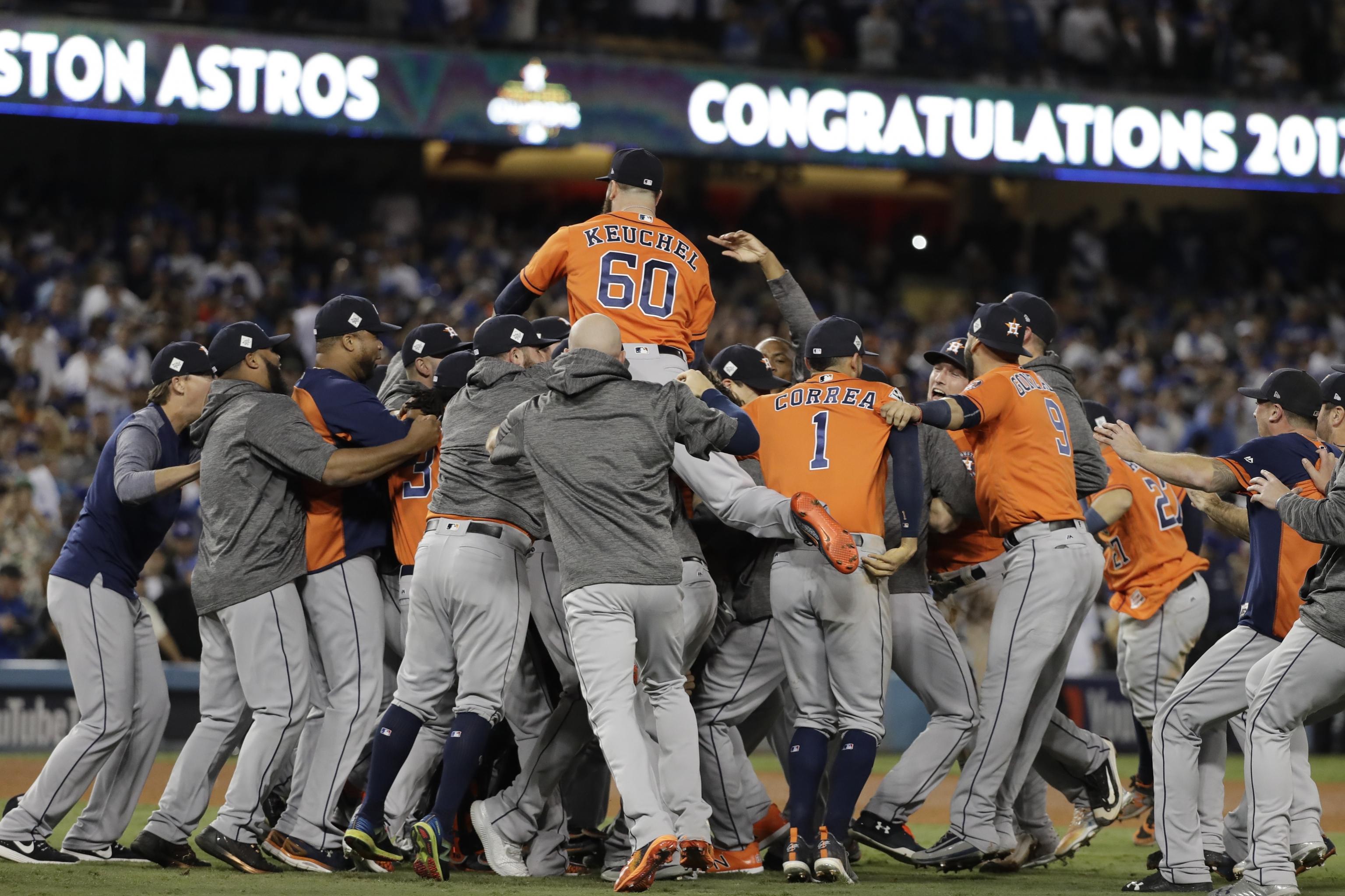 World Series 2017: Astros Trophy Celebration Highlights, Comments and More, News, Scores, Highlights, Stats, and Rumors
