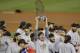 The Houston Astros celebrate with the trophy after their win against the Los Angeles Dodgers in Game 7 of baseball's World Series Wednesday, Nov. 1, 2017, in Los Angeles. The Astros won 5-1 to win the series 4-3. (AP Photo/Alex Gallardo)