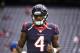 Houston Texans quarterback Deshaun Watson (4) before an NFL football game against the Cleveland Browns, Sunday, Oct. 15, 2017, in Houston. (AP Photo/Eric Christian Smith)