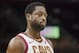 Cleveland Cavaliers' Dwayne Wade (9) walks to the foul line against the Atlanta Hawks during the first half of an NBA pre-season basketball game in Cleveland, Wednesday, Oct. 4, 2017. (AP Photo/Phil Long)