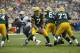 Green Bay Packers quarterback Brett Hundley (7) during the second half of an NFL football game against the New Orleans Saints, Sunday, Oct. 22, 2017, in Green Bay, Wis. (AP Photo/Mike Roemer)