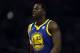 Golden State Warriors forward Draymond Green is seen during the first half of an NBA basketball game against the Los Angeles Clippers, Monday, Oct. 30, 2017, in Los Angeles. (AP Photo/Ryan Kang)
