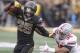 IOWA CITY, IOWA- NOVEMBER 04: Running back Akrum Wadley #25 of the Iowa Hawkeyes rushes up field during the second quarter against linebacker Malik Harrison #39 of the Ohio State Buckeyes on November 04, 2017 at Kinnick Stadium in Iowa City, Iowa. (Photo by Matthew Holst/Getty Images)