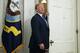 President Donald Trump talks with reporters as he leaves an event to announce that Broadcom is moving its global headquarters to the United States, in the Oval Office of the White House, Thursday, Nov. 2, 2017, in Washington. (AP Photo/Evan Vucci)