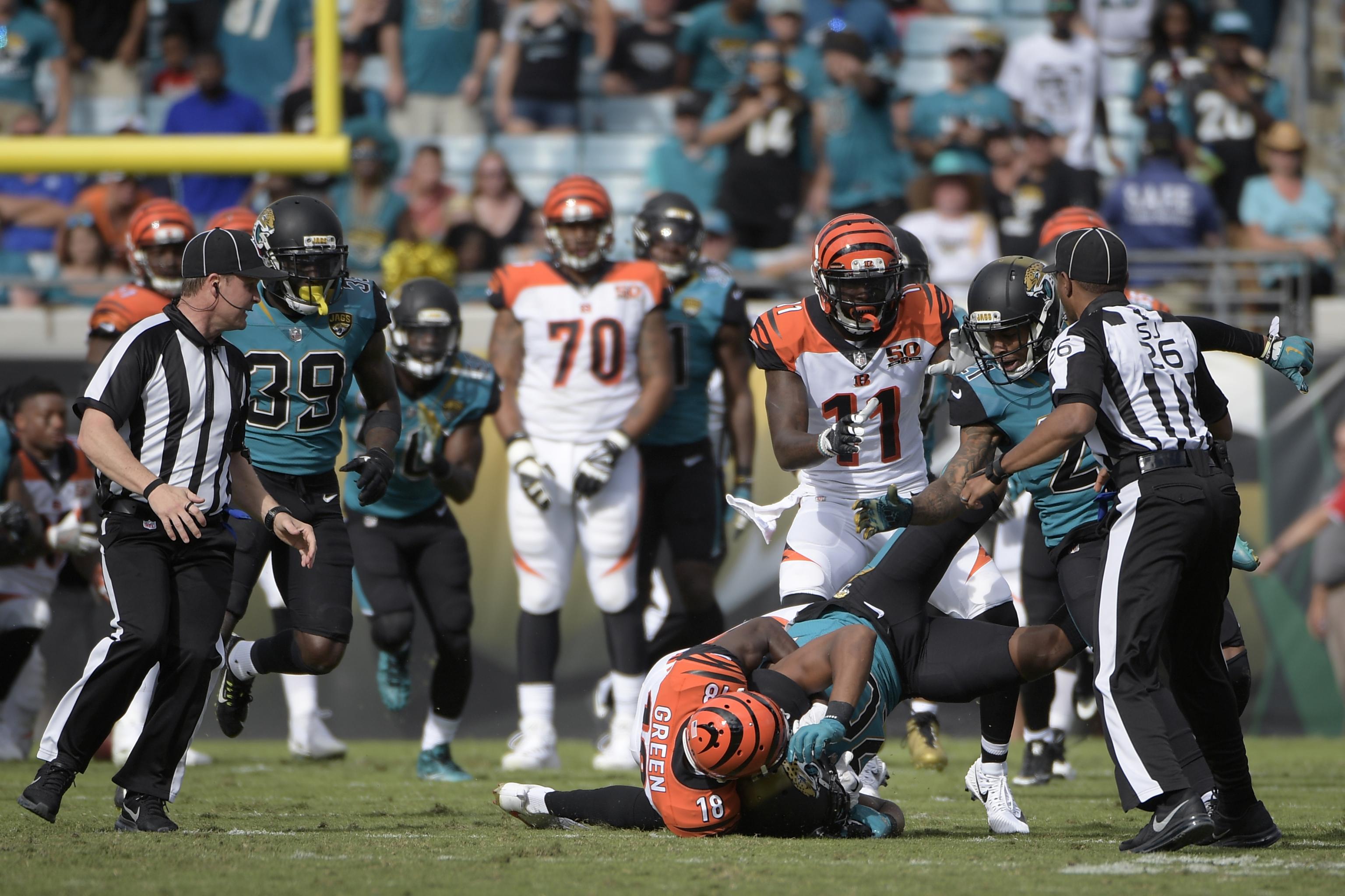 Bengals' A.J. Green won't be suspended for wild brawl that ended in double  ejection 