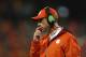 CLEMSON, SC - OCTOBER 28: Head coach Dabo Swinney of the Clemson Tigers watches on during their game against the Georgia Tech Yellow Jackets at Memorial Stadium on October 28, 2017 in Clemson, South Carolina. (Photo by Streeter Lecka/Getty Images)