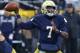 SOUTH BEND, IN - NOVEMBER 04: Brandon Wimbush #7 of the Notre Dame Fighting Irish pbades against the Wake Forest Demon Deacons at Notre Dame Stadium on November 4, 2017 in South Bend, Indiana. Notre Dame defeated Wake Forest 48-37. (Photo by Jonathan Daniel/Getty Images)