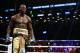 NEW YORK, NY - NOVEMBER 04: Deontay Wilder looks on after knocking down Bermane Stiverne in the first round during their rematch for Wilder's WBC heavyweight title at the Barclays Center on November 4, 2017 in the Brooklyn Borough of New York City. (Photo by Al Bello/Getty Images)