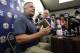 Auburn head coach Bruce Pearl answers questions during the Southeastern Conference men's NCAA college basketball media day Wednesday, Oct. 18, 2017, in Nashville, Tenn. (AP Photo/Mark Humphrey)