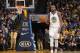 OAKLAND, CA - NOVEMBER 6: Kevin Durant #35 of the Golden State Warriors handles the ball against the Miami Heat on November 6, 2017 at ORACLE Arena in Oakland, California. NOTE TO USER: User expressly acknowledges and agrees that, by downloading and or using this photograph, user is consenting to the terms and conditions of Getty Images License Agreement. Mandatory Copyright Notice: Copyright 2017 NBAE (Photo by Noah Graham/NBAE via Getty Images)