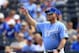 Kansas City Royals manager Ned Yost during a baseball game against the Chicago White Sox at Kauffman Stadium in Kansas City, Mo., Tuesday, Sept. 12, 2017. (AP Photo/Orlin Wagner)