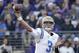 UCLA quarterback Josh Rosen throws against Washington in the first half of an NCAA college football game Saturday, Oct. 28, 2017, in Seattle. (AP Photo/Elaine Thompson)