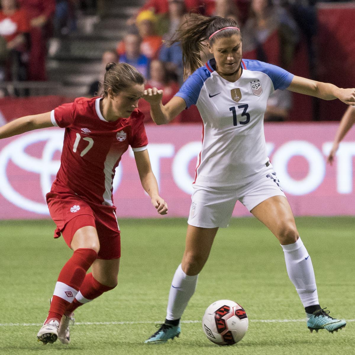USA, Canada Play to 1-1 Draw in Women's Soccer Friendly; Alex Morgan Scores Goal ...