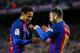 BARCELONA, SPAIN - MARCH 04: Neymar of Barcelona celebrates with Jordi Alba after scoring their second goal during the La Liga match between FC Barcelona and RC Celta de Vigo at the Camp Nou on March 4, 2017 in Barcelona, Spain. (Photo by Dan Istitene/Getty Images)