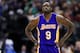 Los Angeles Lakers forward Luol Deng (9) walks toward the bench during the second half of an NBA basketball game against the Dallas Mavericks, Sunday, Jan. 22, 2017, in Dallas. (AP Photo/Ron Jenkins)