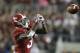 Alabama wide receiver Calvin Ridley misses the ball during the first half of an NCAA college football game against Mississippi, Saturday, Sept. 30, 2017, in Tuscaloosa, Ala. Alabama won 66-3. (AP Photo/Brynn Anderson)