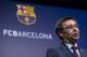 FC Barcelona's president Josep Maria Bartomeu speaks during a press conference at the Camp Nou stadium in Barcelona on October 2, 2017. Barcelona president Josep Maria Bartomeu confirmed today two of the club's board members resigned in the wake of his decision to play a match behind closed doors after a violent crackdown by police of an independence referendum for Catalonia yesterday. / AFP PHOTO / Josep LAGO (Photo credit should read JOSEP LAGO/AFP/Getty Images)