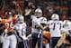 New England Patriots quarterback Tom Brady (12) throws against the Denver Broncos during the second half of an NFL football game, Sunday, Nov. 12, 2017, in Denver. (AP Photo/Jack Dempsey)