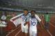 Gomes celebrates England's Under-17s World Cup win.